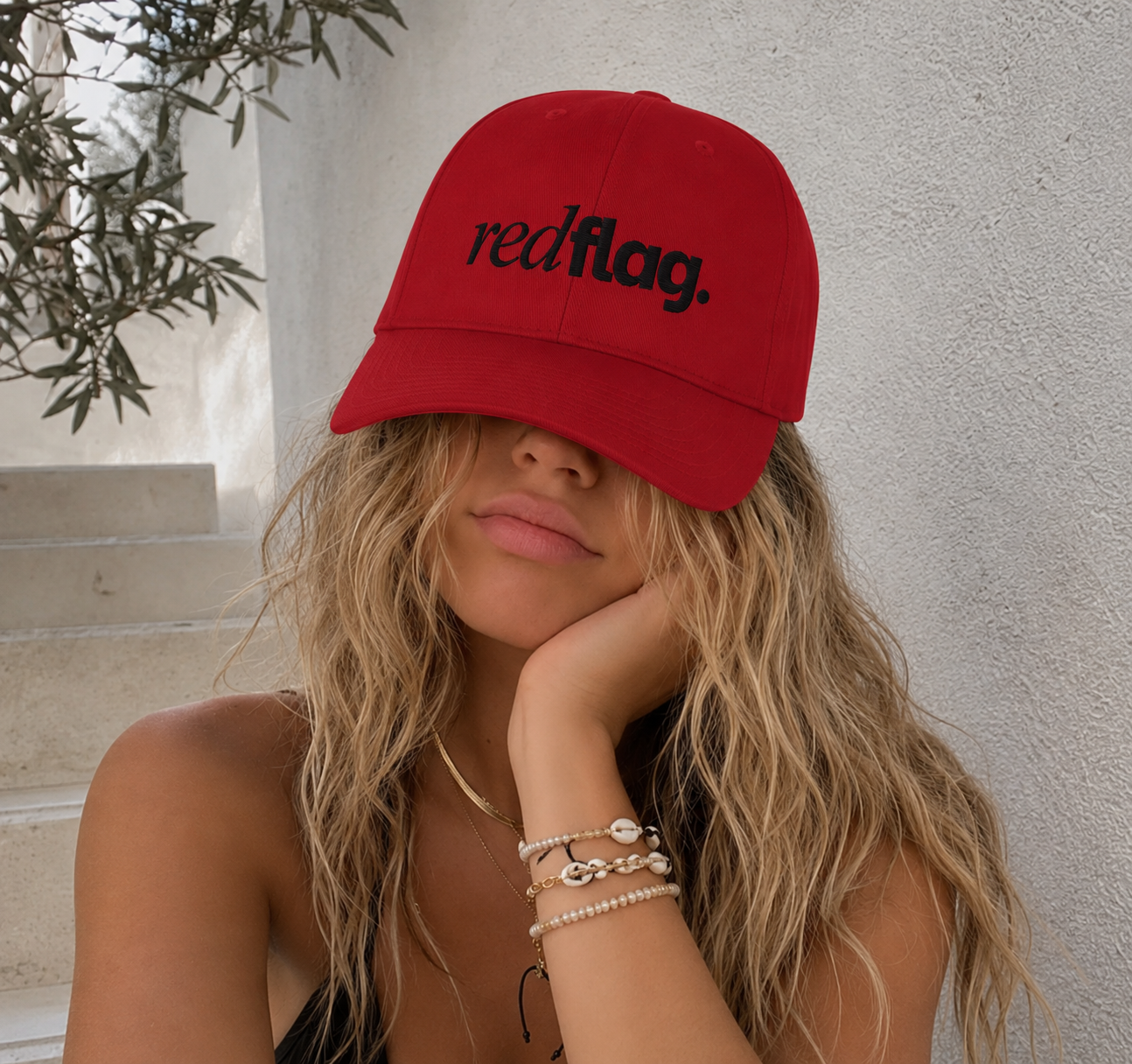 Cap - red flag